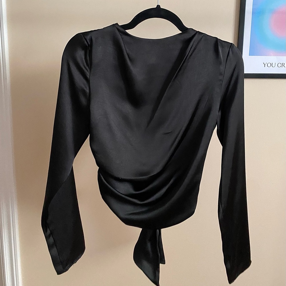 Open Back Satin Top